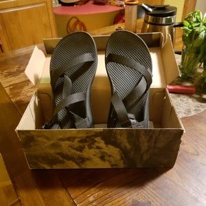 Womens black chacos size 10